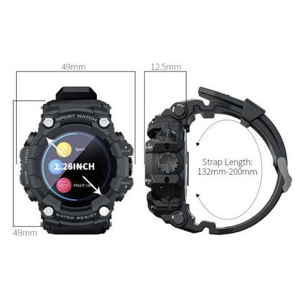 Attack Smartwatch - Slaapmonitor Hartslag Fitness Sport Activity Tracker Smartphone Horloge iOS Android IPX6 Waterdicht Blauw