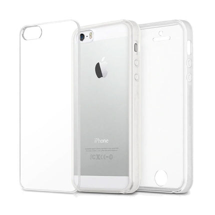 iPhone 5S Full Body 360° Transparant TPU Silicone Hoesje + PET Screenprotector