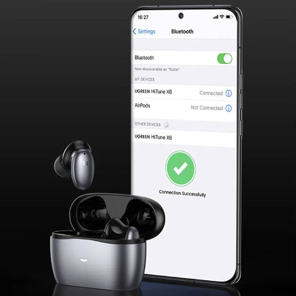HiTune X6 Draadloze Oortjes - Touch Control TWS Bluetooth 5.1 Oortelefoon Oordopjes Zilver