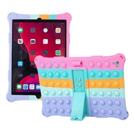 Pop It Hoesje voor iPad 9.7" (2017) met Kickstand - Bubble Cover Case Regenboog
