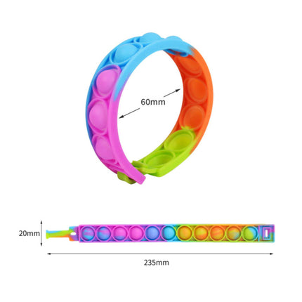 Pop It Armband - Fidget Anti Stress Speelgoed Bubble Toy Siliconen Aqua