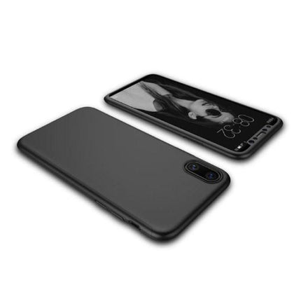 iPhone XR Full Body 360°  Full Cover Hoesje + Screenprotector Zwart