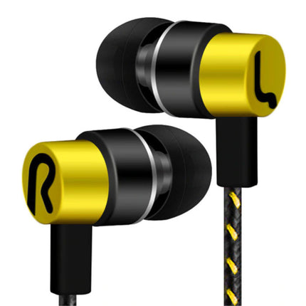 3.5mm AUX Oordopjes Oortjes Wired Earphones Oortelefoon Goud