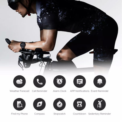 Stratos Smartwatch -  Fitness Sport Activity Tracker Silica Gel Horloge iOS Android Zwart