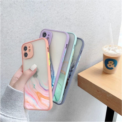 iPhone 12 Pro Bumper Hoesje met Print - Case Cover Silicone TPU Anti-Shock Blauw