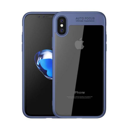 iPhone XS - Auto Focus Armor Case Cover Cas Silicone TPU Hoesje Blauw