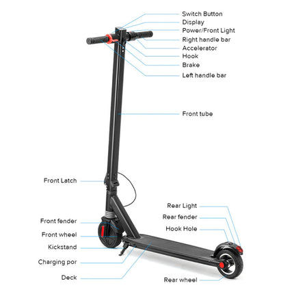 Elektrische Off-Road Smart E Step Scooter - 500W - 20 km/u - 5.8Ah Batterij - 6.5 inch Wielen