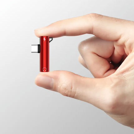 USB-C Oplader & AUX Splitter - Headphone Audio Splitter Adapter Zwart