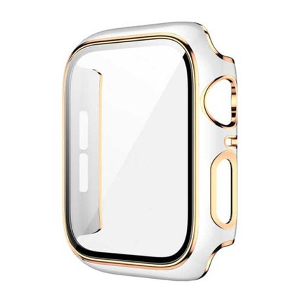Plated Hoesje voor iWatch Series 40mm - Hard Bumper Case Cover Goud Wit