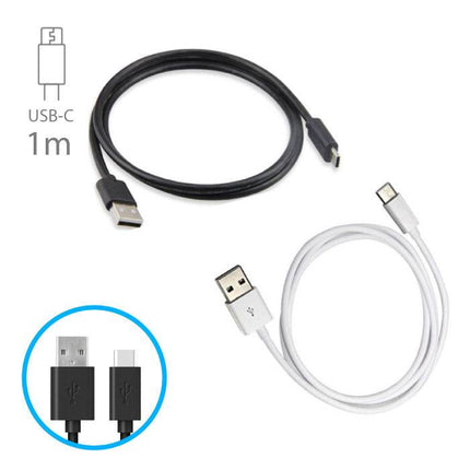 5-Pack USB - USB-C Oplaadkabel Data Kabel Android 1 Meter Zwart/Wit