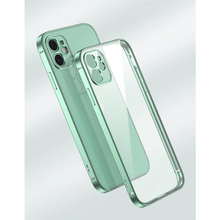 iPhone 6 Hoesje Luxe Frame Bumper - Case Cover Silicone TPU Anti-Shock Zilver