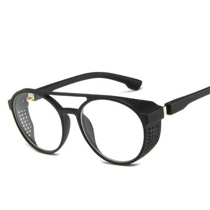 Klassieke Punk Zonnebril voor Heren - Designer Vintage Bril UV400 Eyewear Geel