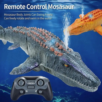 RC Mosasaurus met Afstandsbediening - Bestuurbaar Speelgoed Robot Vis Draadloos Geel