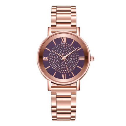 Horloge Luxe Dames - Anoloog Kwarts Uurwerk voor Vrouwen Paars