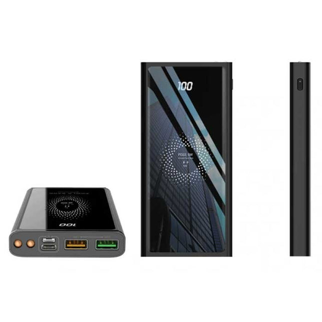 10.000mAh Draadloze Qi Oplader + Powerbank - Quick Charge 4.0 Noodaccu Batterij Wireless Charger Pad Groen