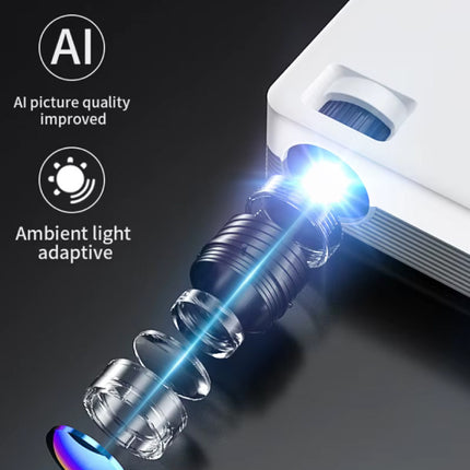 P35 Mini Projector - 120 ANSI Lumen - Screen Mirroring Beamer Home Media Speler - Wit