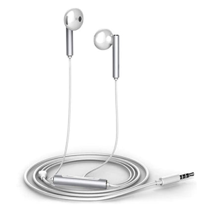 Honor AM116 Oortjes met Microfoon en Controls - 3.5mm AUX Oordopjes Wired Earphones Oortelefoon Zilver