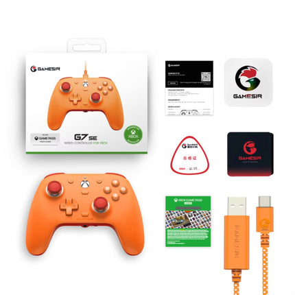 G7 SE Gaming Controller voor Xbox - Gamepad Bedraad met Vibratie - Xbox Series X/S, Xbox One - Oranje