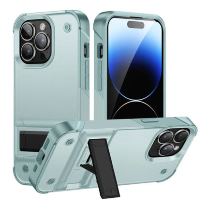 iPhone XS Max Armor Hoesje met Kickstand - Shockproof Cover Case - Groen