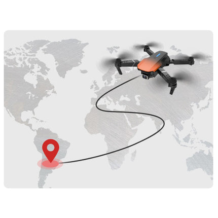 E88 Mini RC Drone met 4K Camera - WiFi Quadcopter met One Key Auto Return - Oranje
