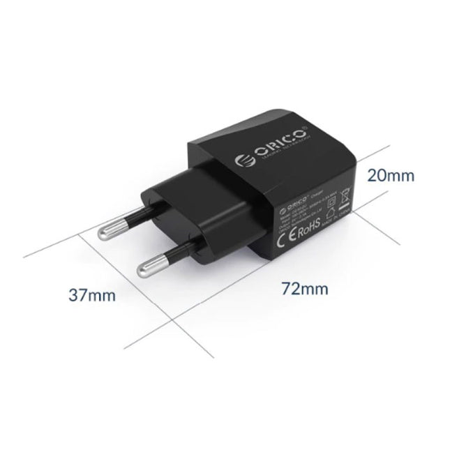 Dual 2x Port USB Stekkerlader - 2.1A Muur Oplader Wallcharger AC Thuislader Adapter Zwart