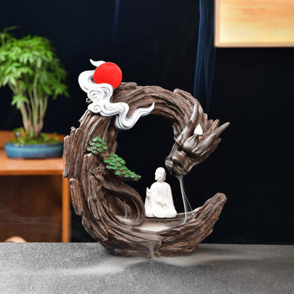 Aromatherapie Sier Wierookbrander Waterval Terugstromen - Backflow Incense Burner Feng Shui Decor Hars Ornament