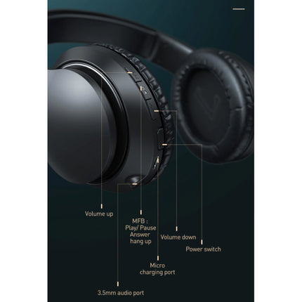 Encok D07 Draadloze Koptelefoon met Omnidirectionele Microfoon - Bluetooth Wireless Headphones Stereo Gaming