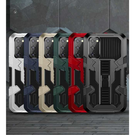 Xiaomi Poco X3 Pro - Armor Hoesje met Kickstand en Pop Grip - Bescherming Cover Case Groen