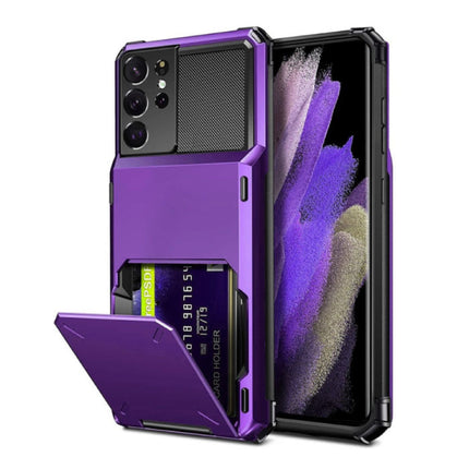 Samsung Galaxy Note 9 - Kaarthouder Hoesje - Wallet Card Slot Portemonnee Cover Case Paars