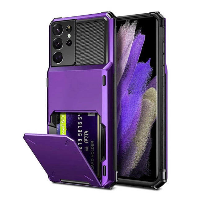Samsung Galaxy Note 9 - Kaarthouder Hoesje - Wallet Card Slot Portemonnee Cover Case Paars