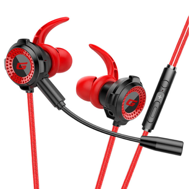 F36 Gaming Headset met Omnidirectionele Mic - Voor PS4/PS5 - Oortjes Hoofdtelefoon Headphones met Microfoon Rood