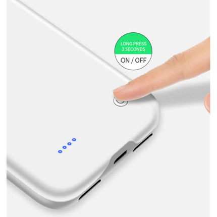 iPhone 11 Slim Powercase 6000mAh Powerbank Hoesje Oplader Batterij Cover Case Wit