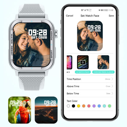 M41 Smartwatch Siliconen Bandje Fitness Sport Activity Tracker Horloge Android iOS Zwart