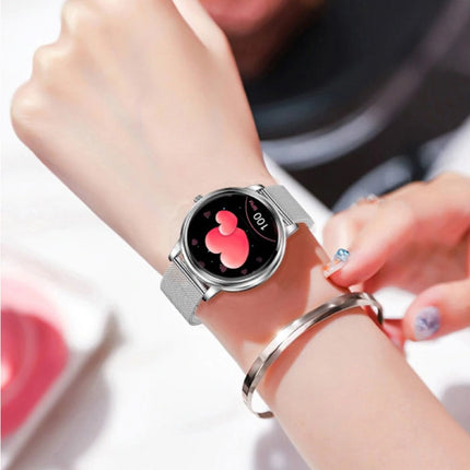 Fashion Smartwatch voor Vrouwen - Fitness Sport Activity Tracker Smartphone Horloge iOS Android - Zilver Staal 