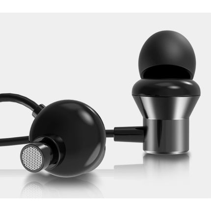 H130 Oordopjes met Opbergtasje - Microfoon en Controls - 3.5mm AUX Oortjes Volumebeheer Wired Earphones Oortelefoon Zwart