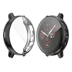 Full Cover voor Samsung Galaxy Watch Active (39.5mm) - Hoesje en Screen Protector - TPU Hard Case Zwart