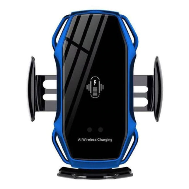10W Draadloze Qi Autolader - Airvent Clip Oplader Universeel Wireless Car Charging Pad Blauw