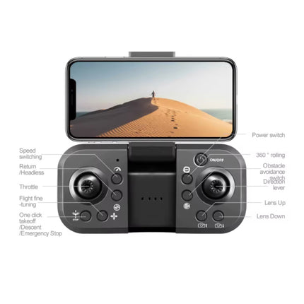 M2s RC Drone met 8K Dual Camera - WiFi Quadcopter met Obstakelvermijding - Zwart