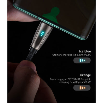 USB-C Gekrulde Spiraal Oplaadkabel Datakabel 1 Meter Oplader Zwart