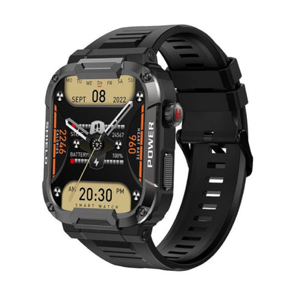 MK66 Outdoor Smartwatch - 1.85" Display - Activity Tracker Horloge Zwart