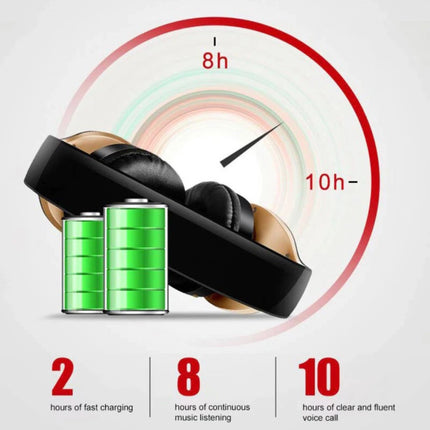 P18 Bluetooth Koptelefoon met Opbergtasje - Opvouwbaar Headset DJ Headphones Zwart 