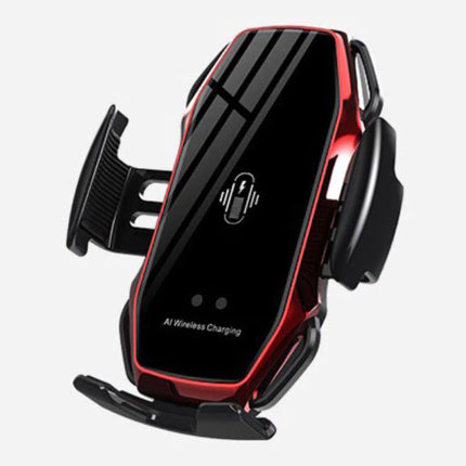 10W Draadloze Qi Autolader - Airvent Clip Oplader Universeel Wireless Car Charging Pad Rood