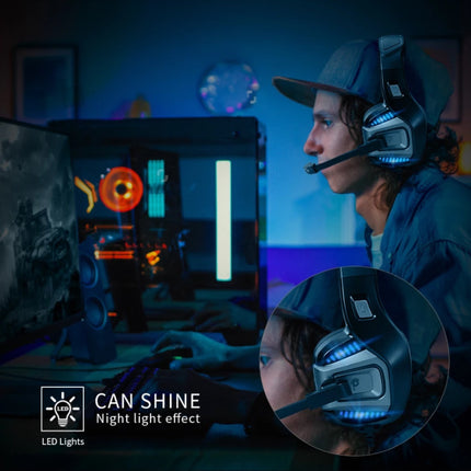 S01 Draadloze Gaming Koptelefoon met Omnidirectionele Mic - Voor PS4/PS5 - Headset Headphones met Microfoon Zwart