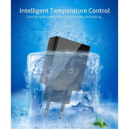 3x Port Triple USB Stekkerlader 30W - Quick Charge 3.0 Muur Oplader Wallcharger AC Thuislader Adapter Zwart