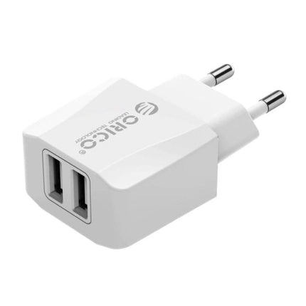 Dual 2x Port USB Stekkerlader - 2.1A Muur Oplader Wallcharger AC Thuislader Adapter Wit