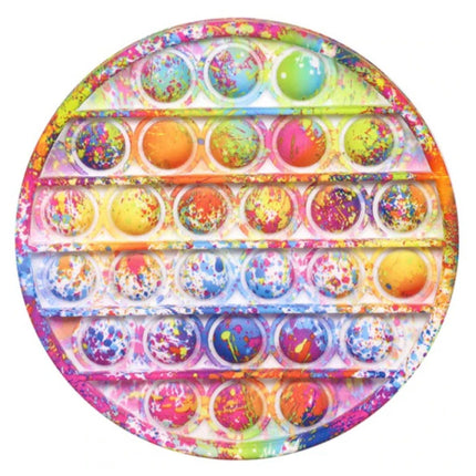 Pop It - Washed Fidget Anti Stress Speelgoed Bubble Toy Siliconen Rondje Graffiti