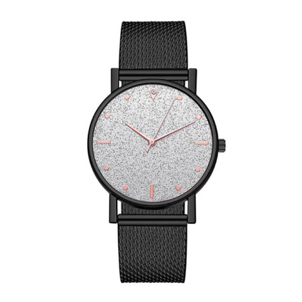 Horloge Kwarts Dames - Luxe Anoloog Uurwerk voor Vrouwen Zwart-Wit