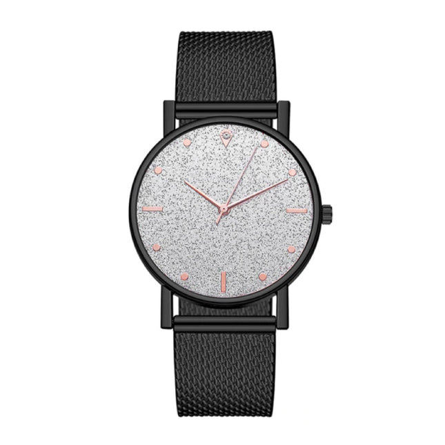 Horloge Kwarts Dames - Luxe Anoloog Uurwerk voor Vrouwen Zwart-Wit