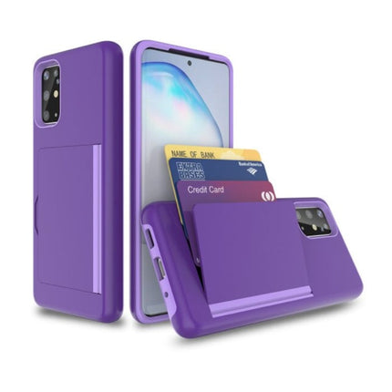 Samsung Galaxy Note 10 - Wallet Card Slot Cover Case Hoesje Business Paars