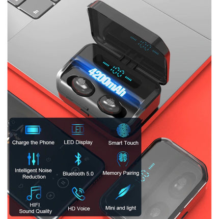 Draadloze Oortjes met Powerbank Oplaaddoosje 2600mAh - True Touch Control TWS Bluetooth 5.0 Oordopjes Earphones Earbuds Oortelefoon 